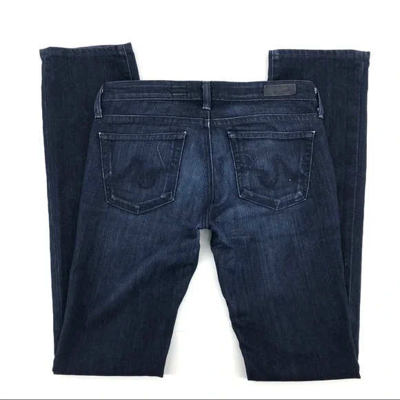 AG Adriano Goldschmied Dark Wash The Ballad Slim Boot Cut Denim Jeans - Picture 4 of 9